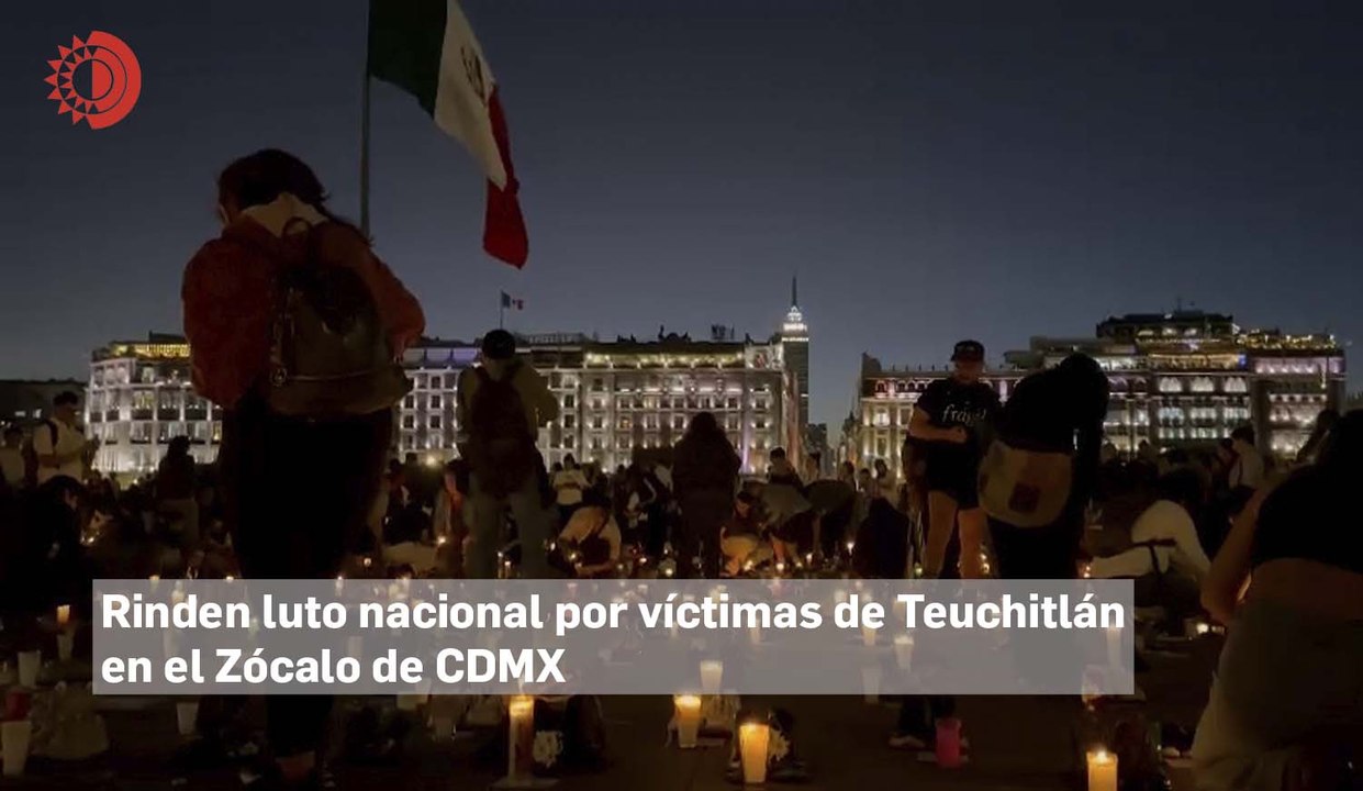Rinden luto nacional por víctimas de Teuchitlán en el Zócalo de CDMX