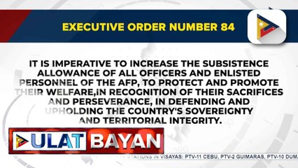 Subsistence allowance increase ng opisyal at enlisted personnel ng AFP, aprubado na