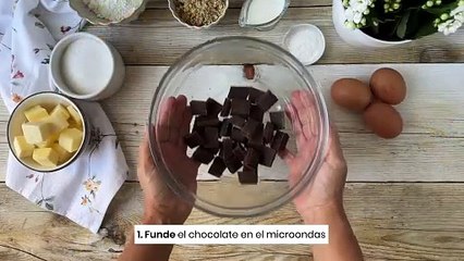 Bizcocho de chocolate al microondas
