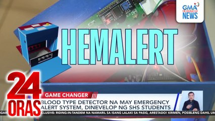 Blood type detector na may emergency alert system, dinevelop ng SHS students | 24 Oras