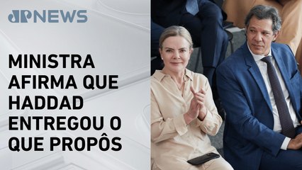 Gleisi Hoffmann elogia Haddad após crítica ao arcabouço fiscal