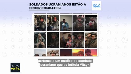 Porque é que há internautas a dizer que os soldados ucranianos estão a encenar combates?