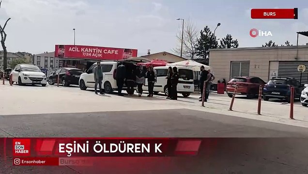 Bursa'da eşini öldüren kadın ve çocukları Adli Tıp Kurumu'na getirildi