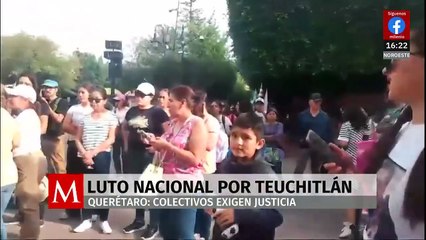 Manifestantes se movilizan en Querétaro por luto nacional por Teuchitlán