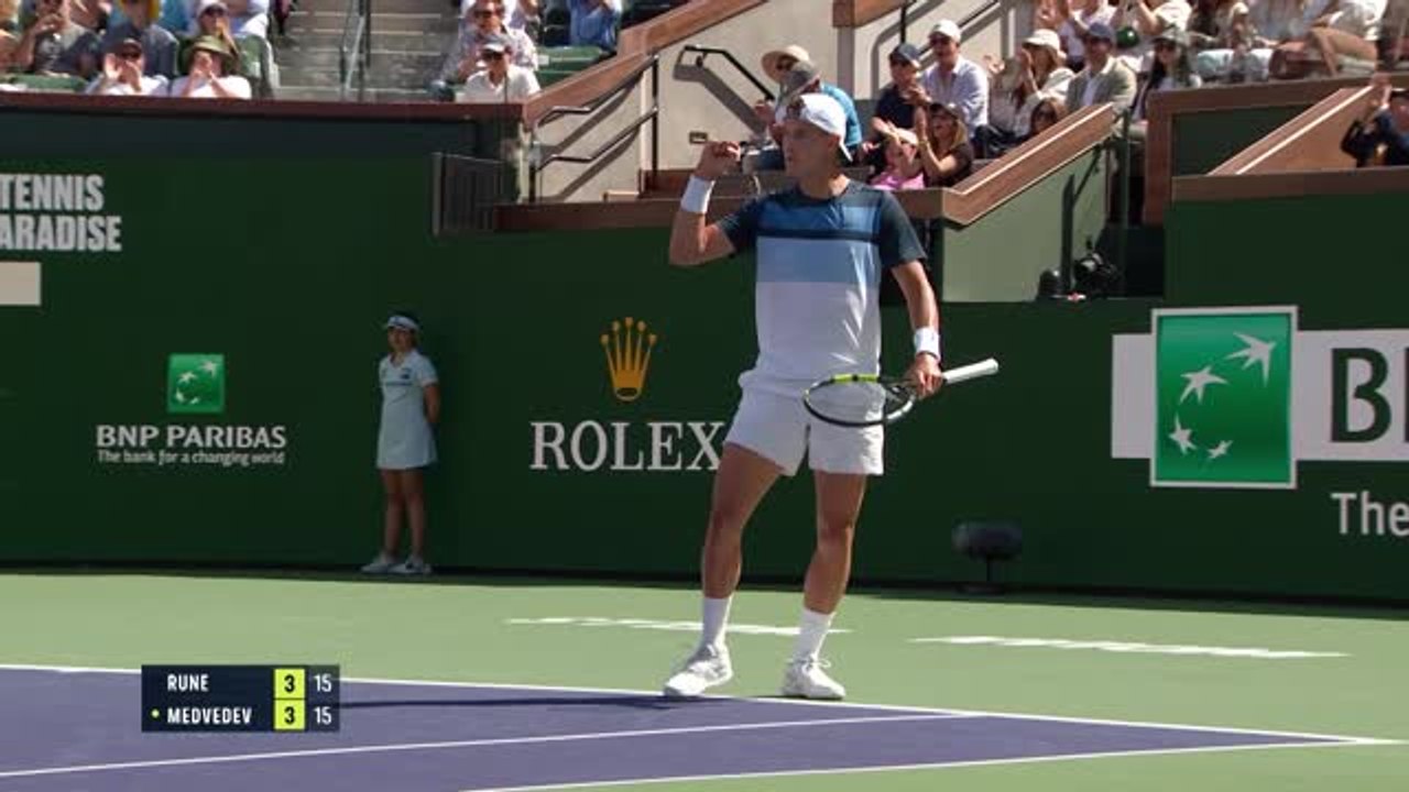 Rune reaches fourth Masters final by downing Medvedev