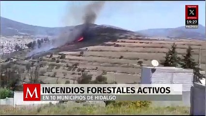 Incendios en Hidalgo provocan pérdidas materiales y riesgo a pobladores