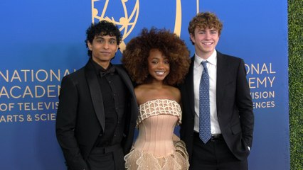 Aryan Simhadri, Leah Sava' Jaffries, and Walker Scobell "3rd Annual Children's & Family Emmy Awards" Purple Carpet