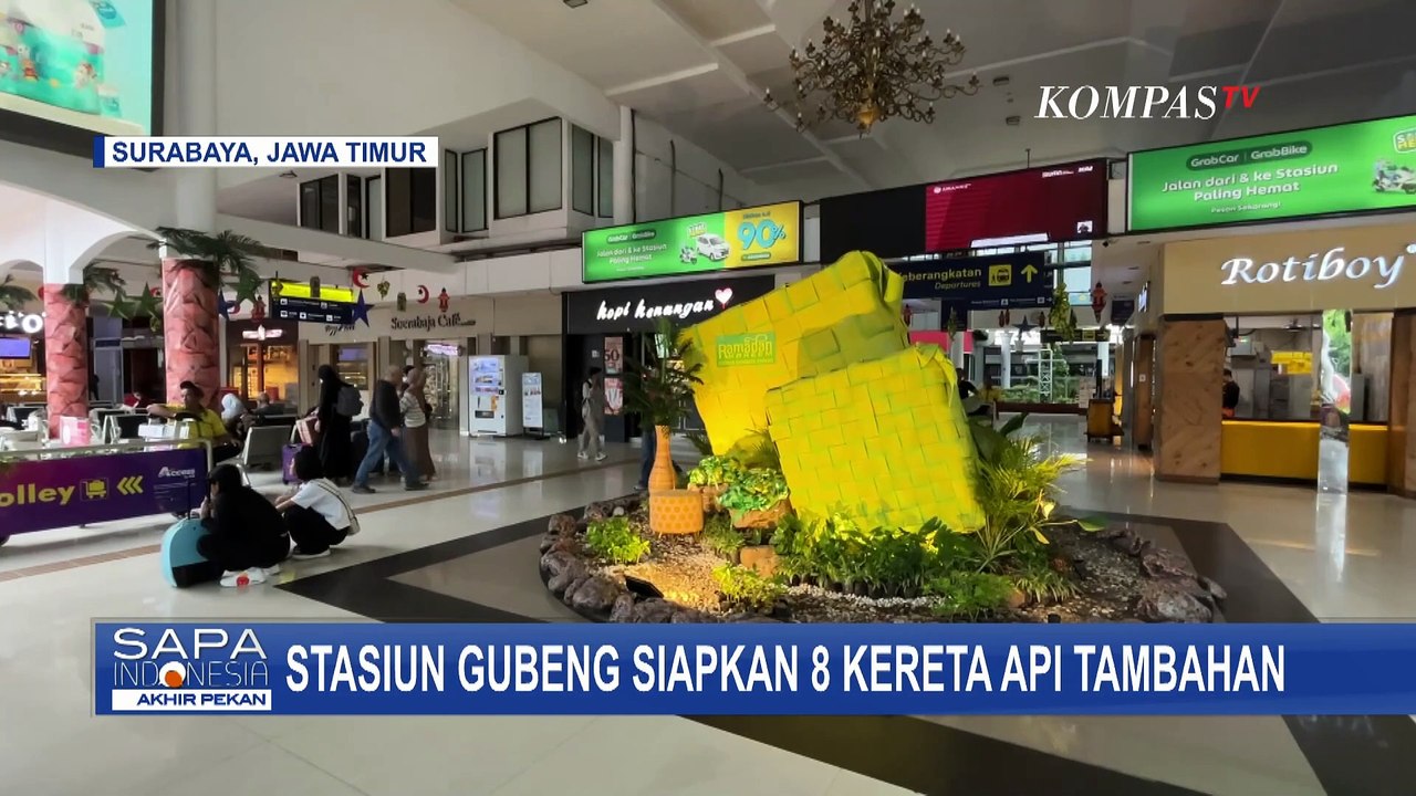 Pantauan Arus Mudik Jelang Lebaran di Stasiun Senen dan Gubeng