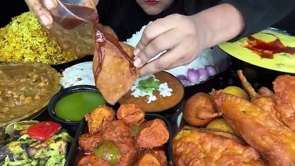 Asmr_PURI,CHANA MASALA,SOYA CHAAP MASALA,KADHI PAKODA,PANEER TIKKA,SAMOSA