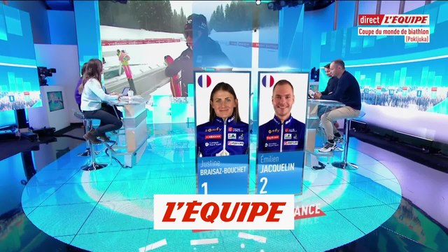 Braisaz-Bouchet - Jacquelin sur le relais mixte simple - Biathlon - Coupe du monde