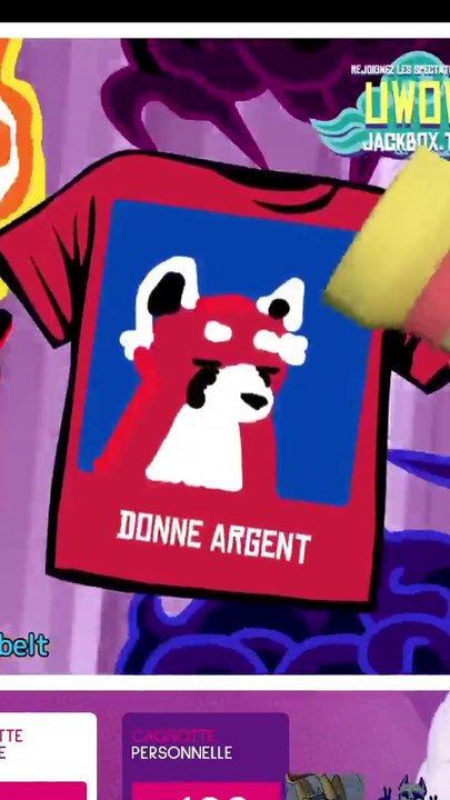 StanRenart créé le T-Shirt "Donne Argent" en JackBox #FluffEvent2023  #furry #vtuber #twitch