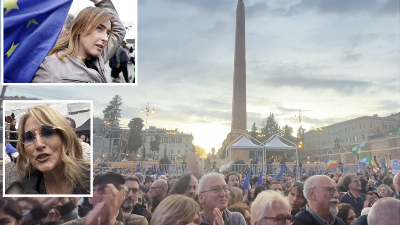 «Siamo in 50mila», da Boschi a Jo Squillo: ecco chi c'era nella piazza per l'Europa