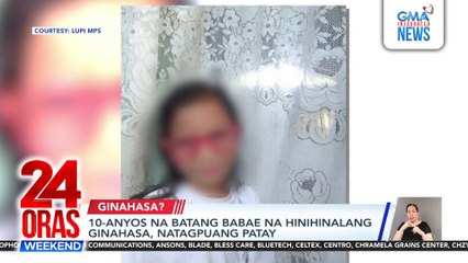10-anyos na batang babae na hinihinalang ginahasa, natagpuang patay | 24 Oras Weekend