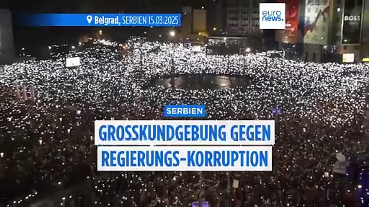 Großkundgebung in Belgrad gegen Regierungs-Korruption
