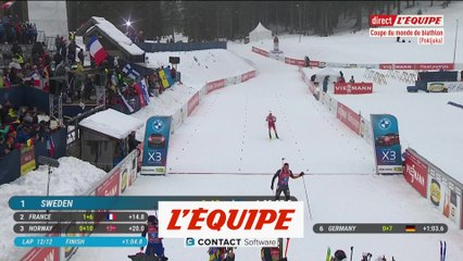 La Suède remporte le relais mixte devant la France - Biathlon - CM
