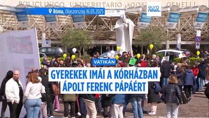 Gyerekek imádkoztak Ferenc pápáért