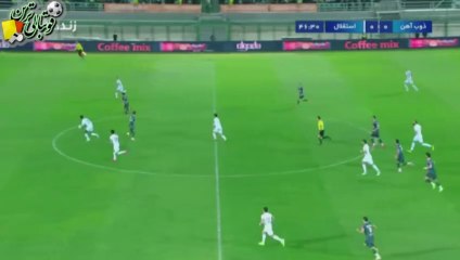 گل اول بازی ذوب‌آهن و استقلال