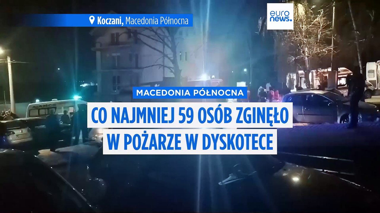 Macedonia Północna: co najmniej 59 osób zginęło w pożarze w dyskotece w Koczani