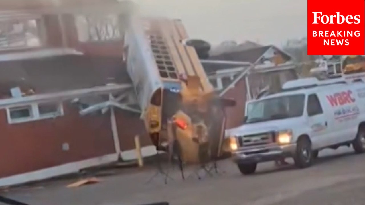 WATCH: Extreme Storm Wreaks Havoc In Alabama, Throws School Bus Into Side Of Building