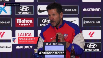 Simeone toujours "en colère" après l'élimination contre le Real Madrid