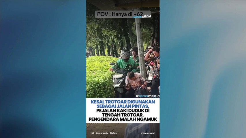 Pemotor Memarahi Pria di Trotoar, Insiden di Gatot Subroto Jadi Sorotan