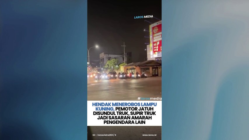 Kecelakaan Truk dan Sepeda Motor di Persimpangan, Pengendara Selamat Meski Terpental