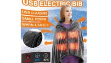 Winter Flannel Heated Blanket Cold Protection Body Warmer Usb Shawl