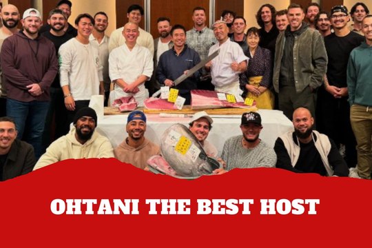 Dodgers eating a huge tuna! Shohei Ohtani shares traditional Japanese food with Dodgers teammate