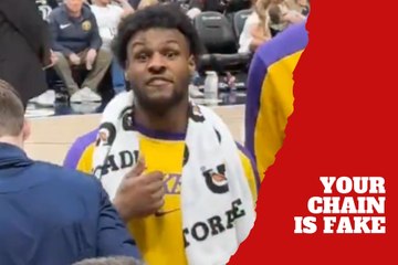 Bronny gets mad! He responded to a Nuggets fan during a Lakers vs Nuggets game