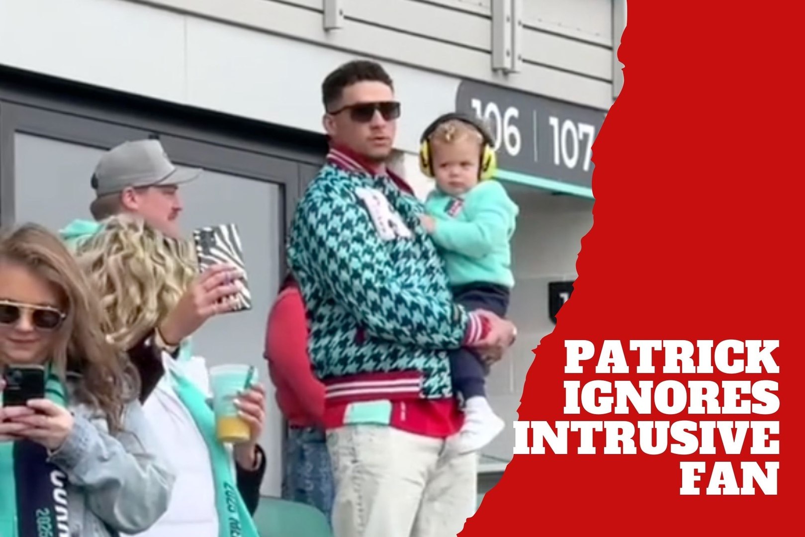 Not on his watch! Patrick Mahomes turns his back on fan invading family  privacy