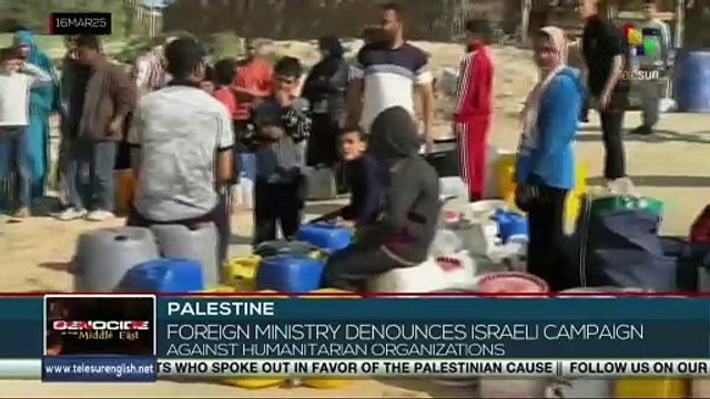 Palestine | FM denounces Israeli campaign against humanitarian organizations