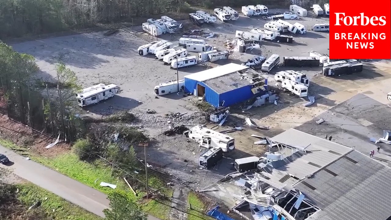 Drone Captures Damage Caused By Severe Storms I...