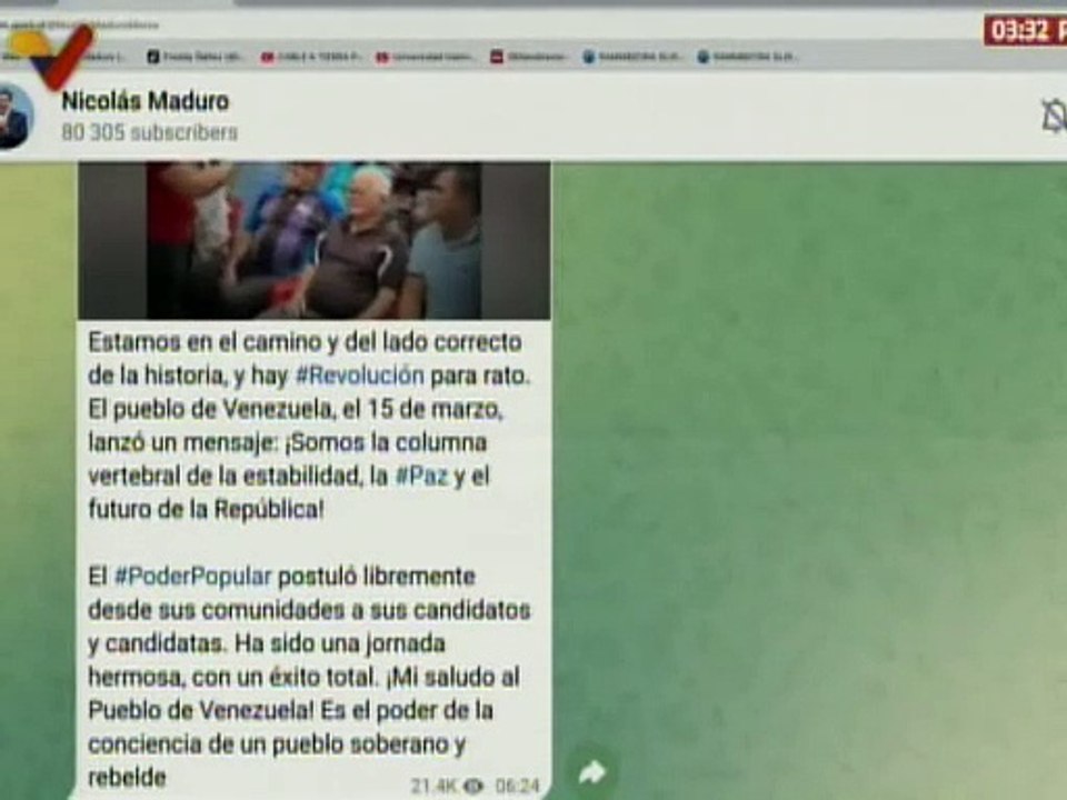 Presidente Maduro: El pueblo de Venezuela lanzó un mensaje contundente este 15 de marzo