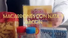 Macarrones con Bacon y 😋 nata en canal cocina. abajo os dejo los ingredientes ✅️