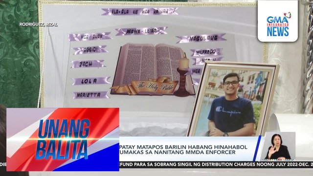 Motorcycle rider, patay matapos barilin habang hinahabol niya ang rider na tumakas sa nanitang MMDA enforcer | Unang Balita
