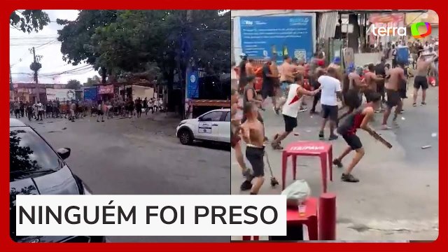 Torcedores se envolvem em briga antes de jogo entre Flamengo e Fluminense