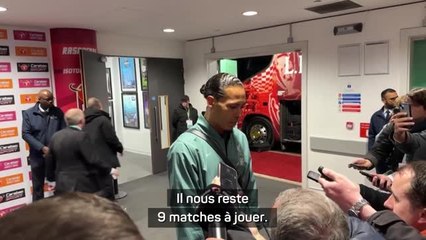 Liverpool - van Dijk : “Difficile à accepter mais il nous reste 9 matches à jouer pour gagner la PL”