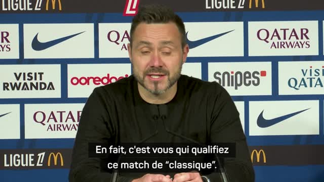 Marseille - De Zerbi : "OM vs PSG n'a rien d’un Classique à cause de la différence économique”