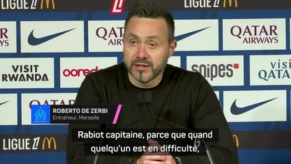 Marseille - De Zerbi : "Parce qu’il a été hué, c’était juste de voir Rabiot capitaine au Parc des Princes”