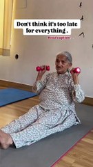 Aged women in a health club