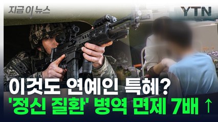 '병역 회피 방식 공유하나?'... 연예인 면제자 5년 새 '급증 [지금이뉴스] / YTN