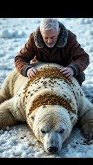 🐻❄️ Heartwarming Rescue! Elderly Man Saves Polar Bear from Beehives! 🐝💙