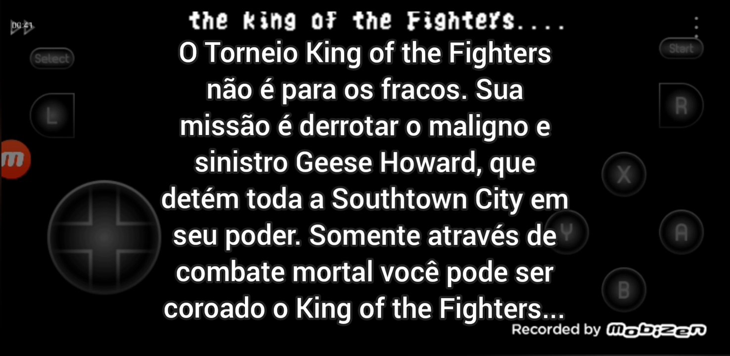 Abertura do jogo Fatal Fury traduzida para o português