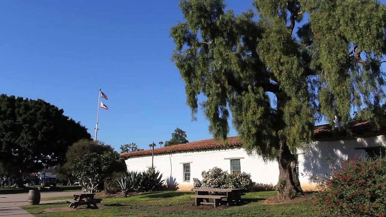 California San Diego Old Town scene with tree