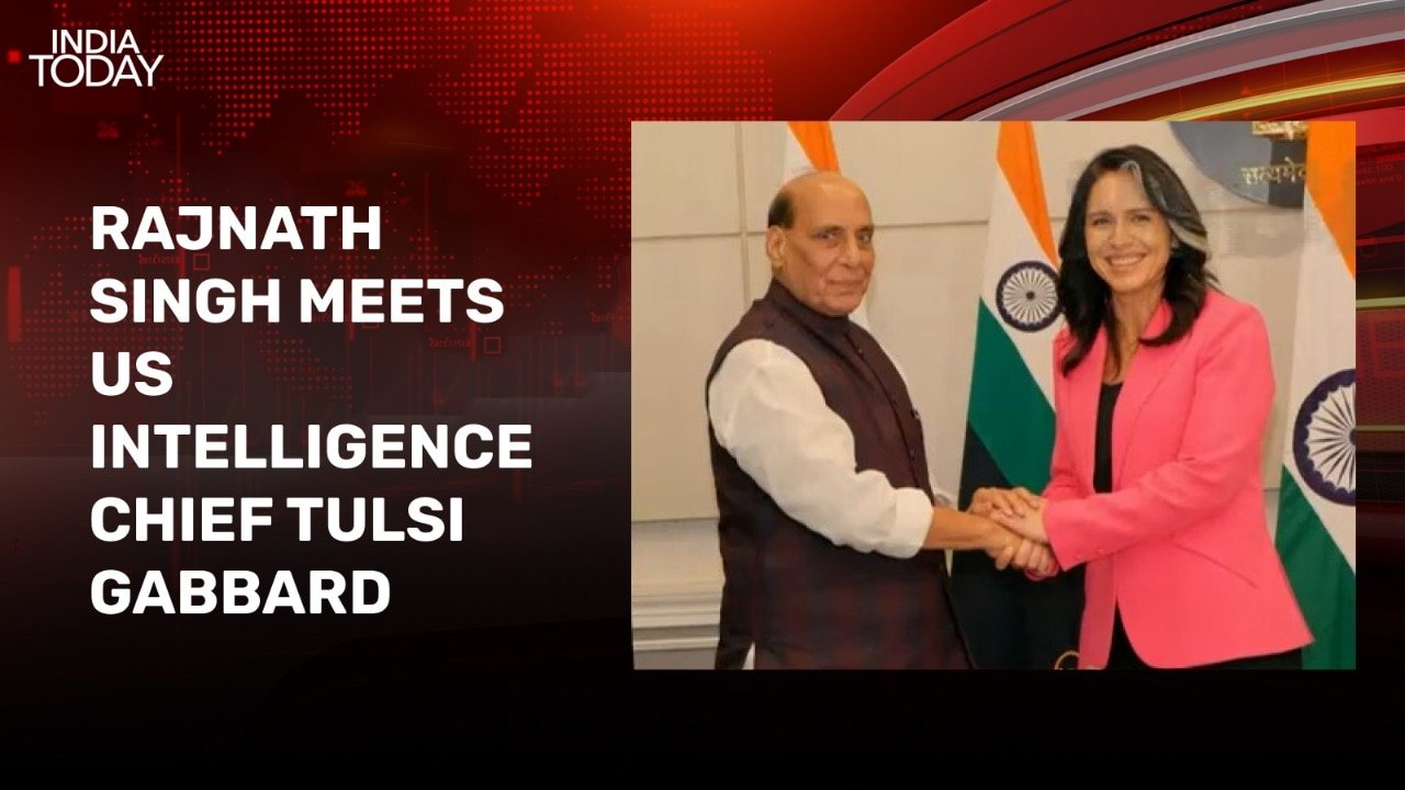 Defence Minister Rajnath Singh meets US intelligence Chief Tulsi Gabbard