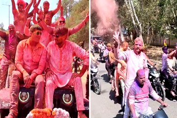 खुली जीप के बोनट पर बैठे दिखे कलेक्टर एसपी