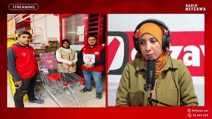قفة رمضان تحت شعار"الخير يجمعنا" يسري كرير رئيس الهيئة المحلية للهلال الاحمر التونسي بدوز