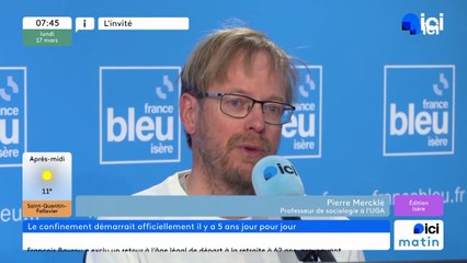Le confinement, 5 ans après : "Aujourd'hui encore, on porte des traces du confinement" estime un sociologue grenoblois