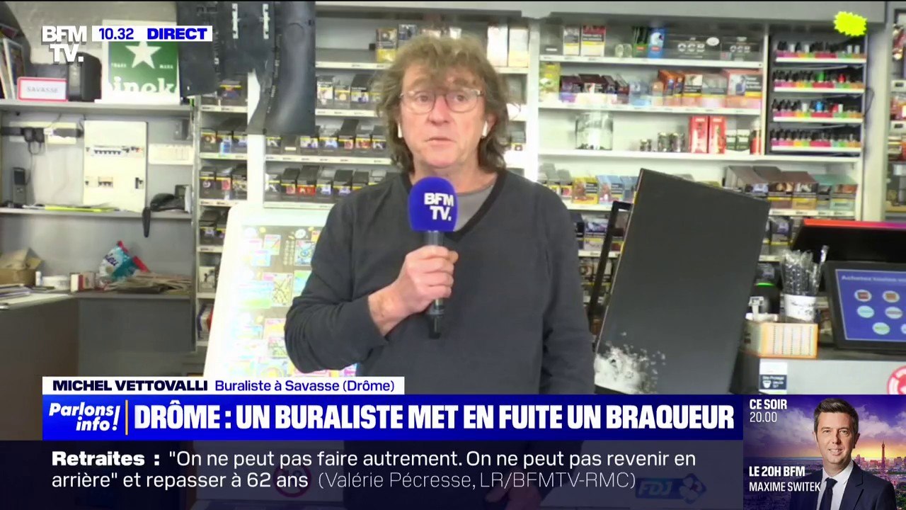 "Quand je vois ces images, je vois de la colère": Michel Vettovalli, buraliste dans la Drôme, revient sur la tentative de cambriolage de son établissement
