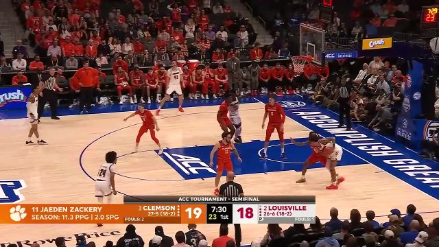 ACC Semifinal- Clemson Tigers vs. Louisville Cardinals - Full Game Highlights - ESPN CBB